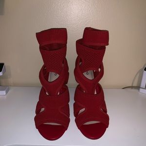 Red High Heel Sandals
